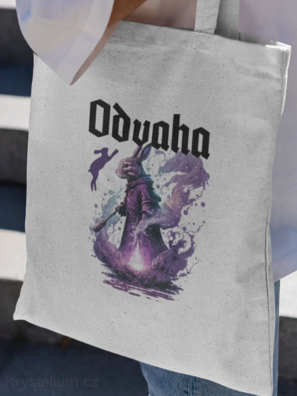 ODVAHA plátěná taška BÍLÁ