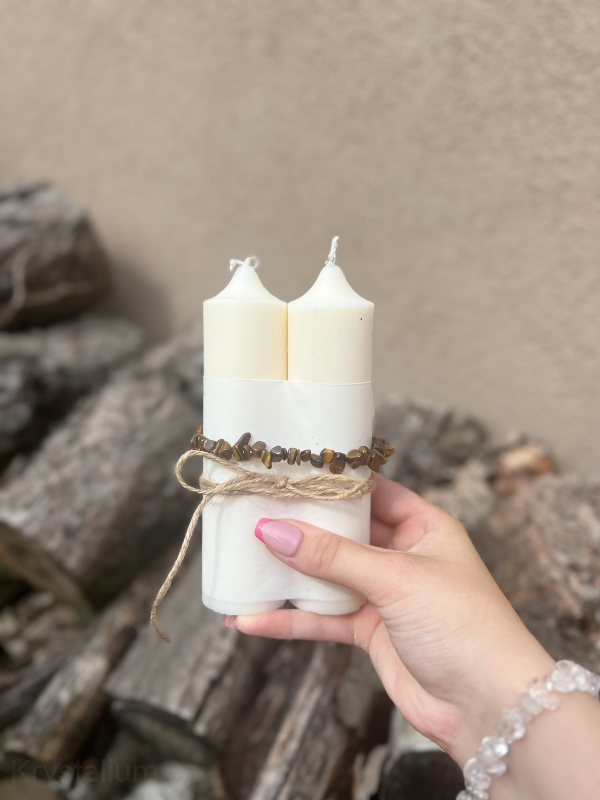 Sojová Svíčka 2ks + náramek tygří oko