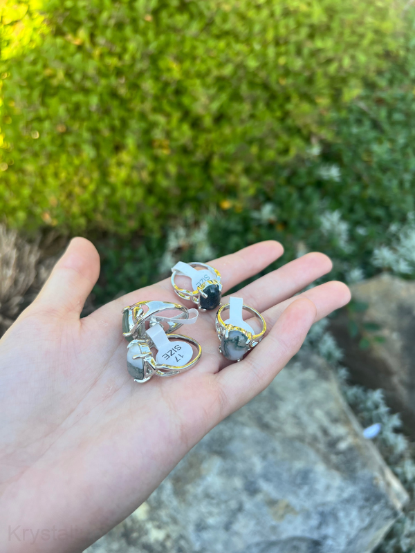 Achát prstýnek vel. 17