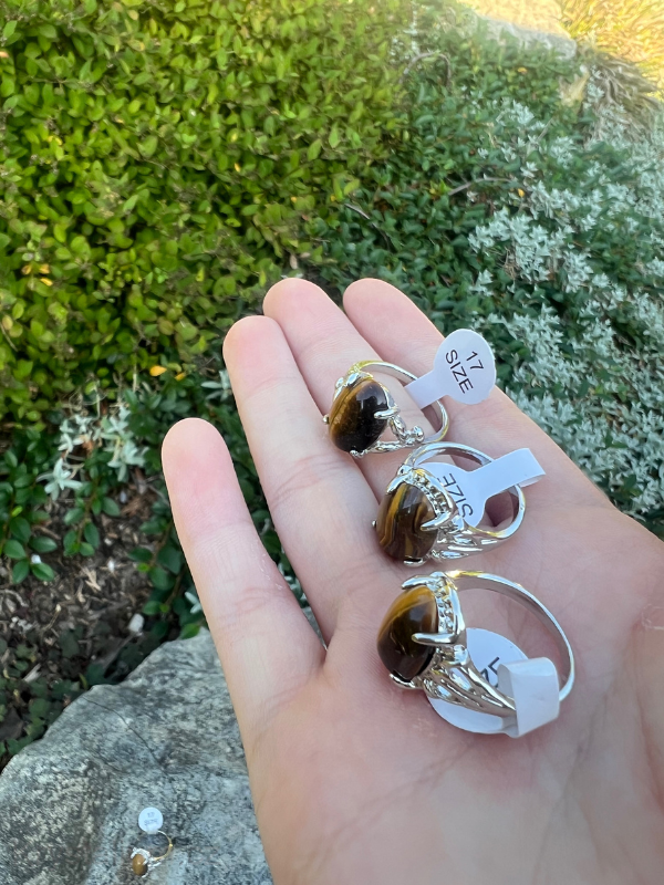 Tygří oko prstýnek vel. 17