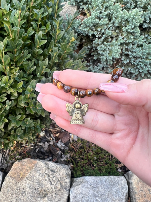 VÁNOČNÍ náramek TYGŘÍ OKO anděl