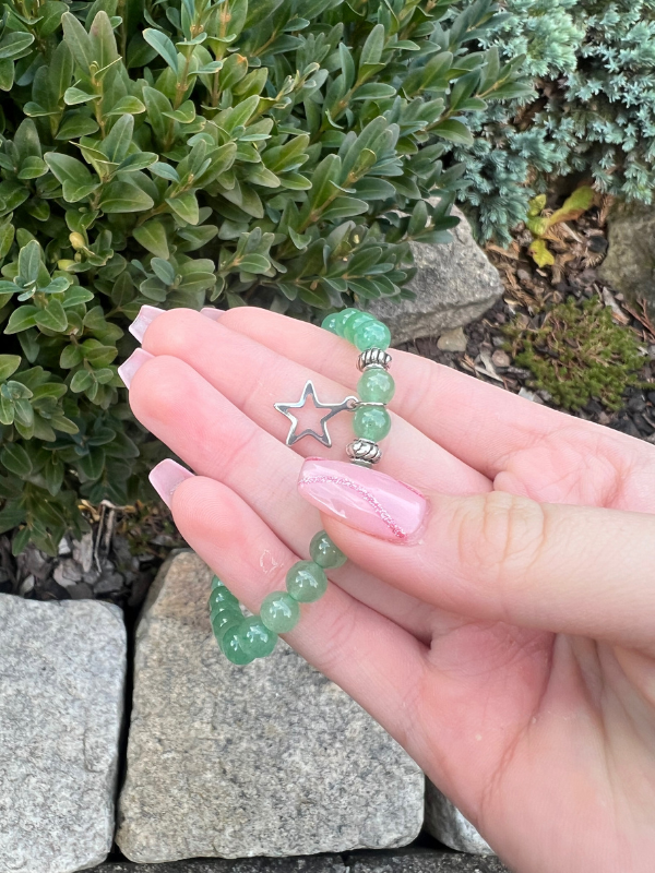 VÁNOČNÍ náramek AVANTURÍN hvězda