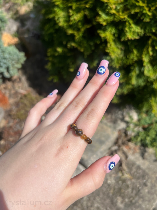 TYGŘÍ OKO prstýnek kulička