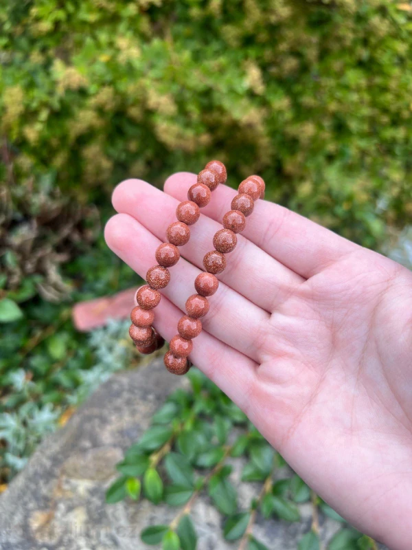 zlatý avanturín náramek kulička