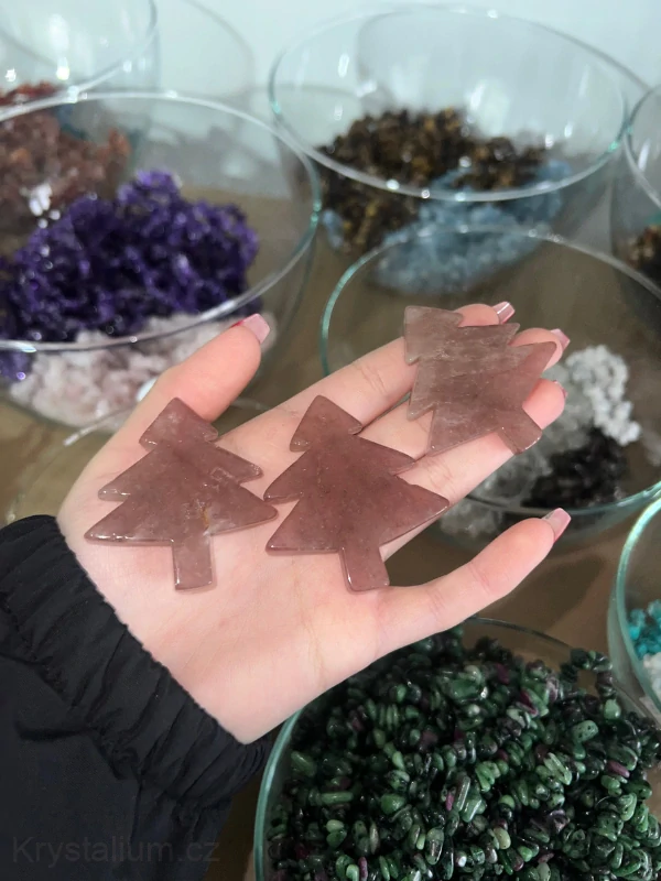 Jahodový křemen VÁNOČNÍ STROMEČEK