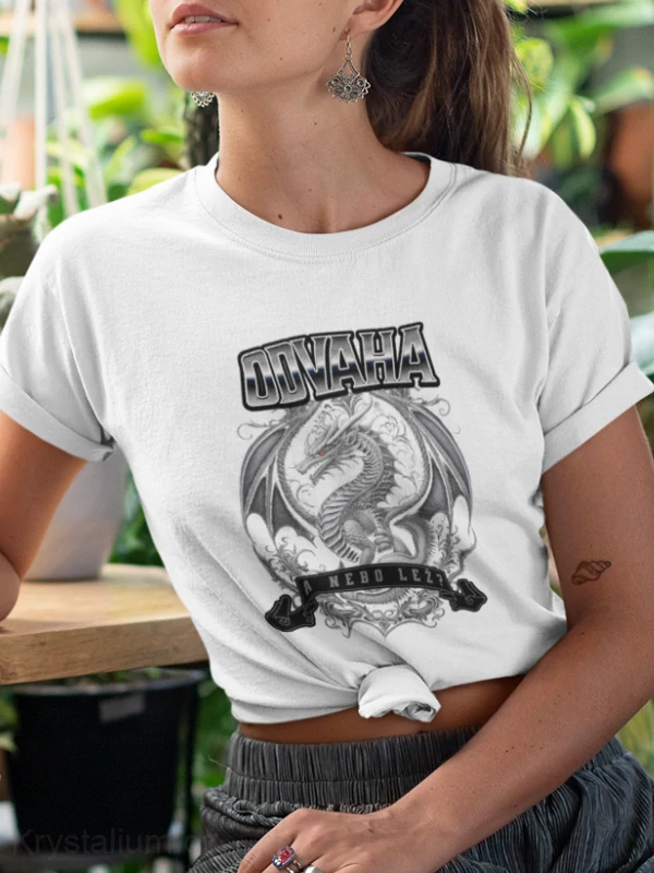 ODVAHA A NEBO LEŽ tričko BÍLÉ