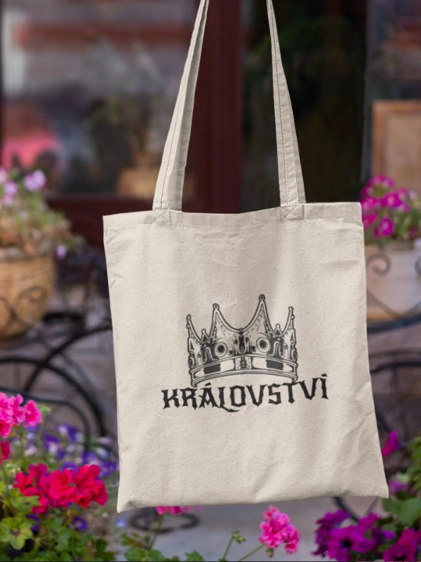 KRÁLOVSTVÍ plátěná taška NATURAL