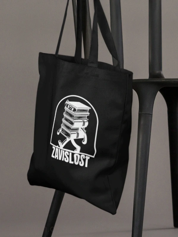 KNÍŽKA ZÁVISLOST plátěná taška ČERNÁ