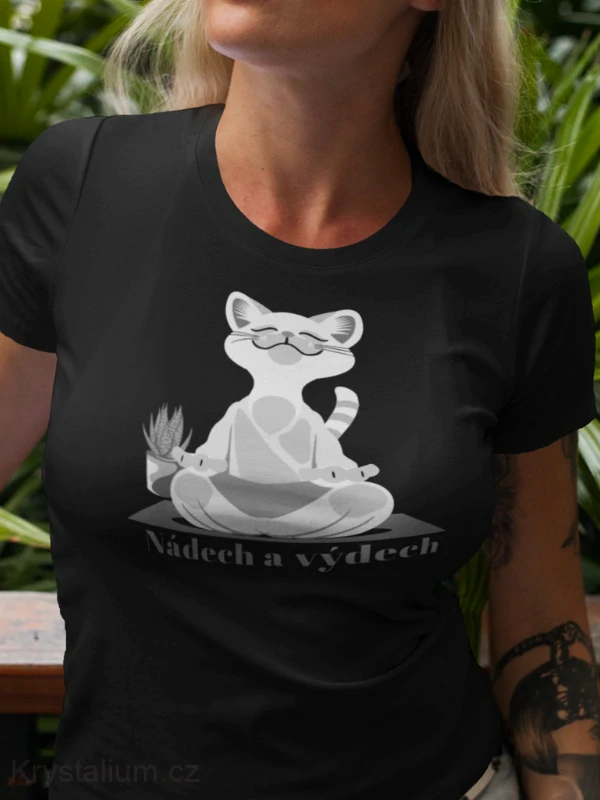 NÁDECH A VÝDECH tričko ČERNÉ