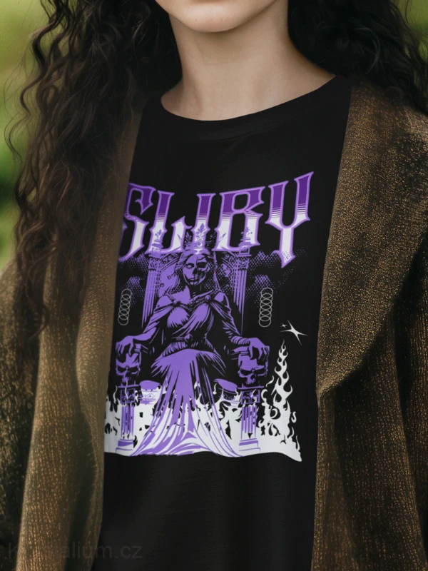 SLIBY tričko ČERNÉ