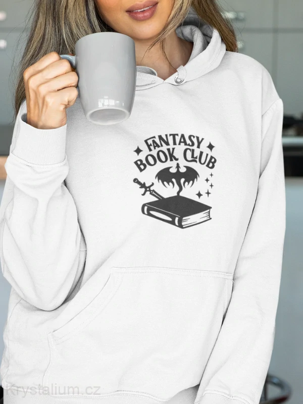 FANTASY BOOK CLUB DRAK mikina BÍLÁ