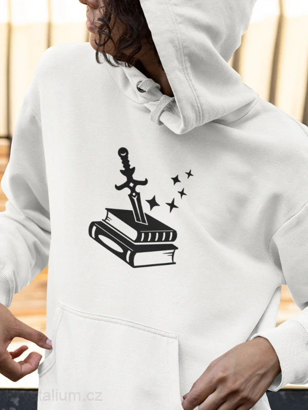 KNIHA MEČ mikina BÍLÁ