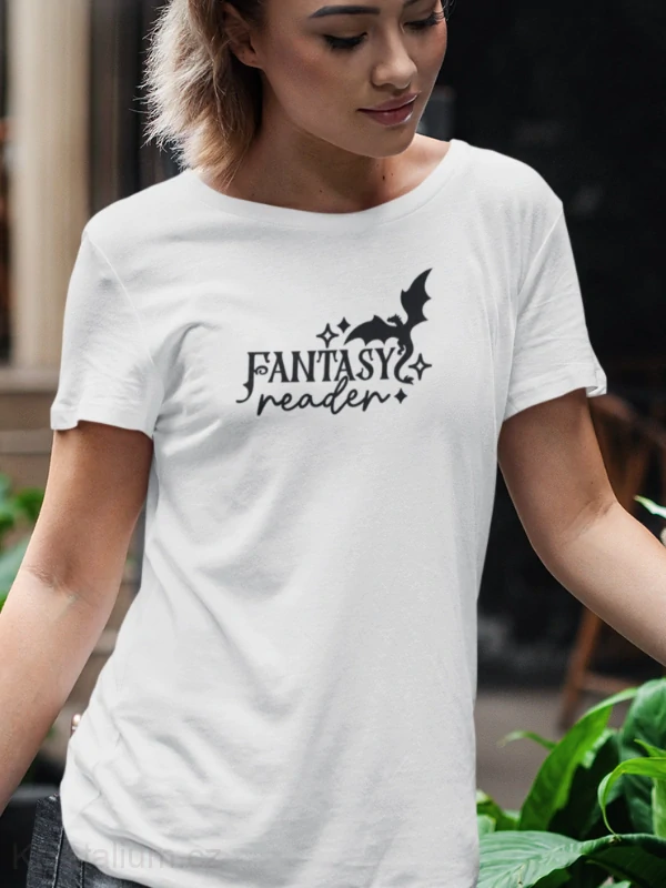 FANTASY READER tričko BÍLÉ
