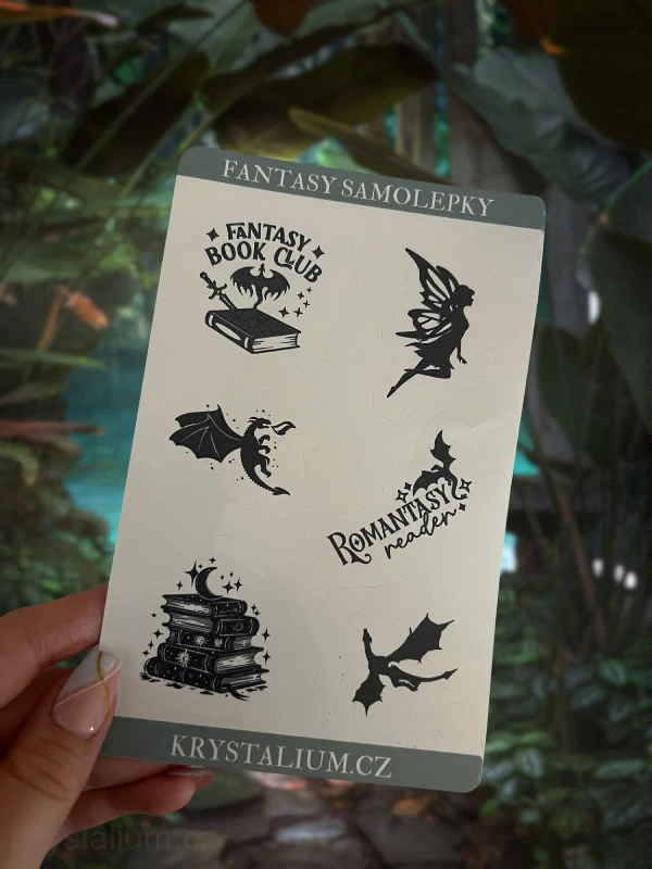 FANTASY Samolepkový arch ŠEDIVÝ