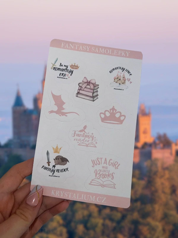 FANTASY Samolepkový arch RŮŽOVÝ