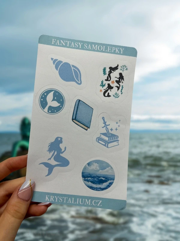 FANTASY Samolepkový arch MODRÝ