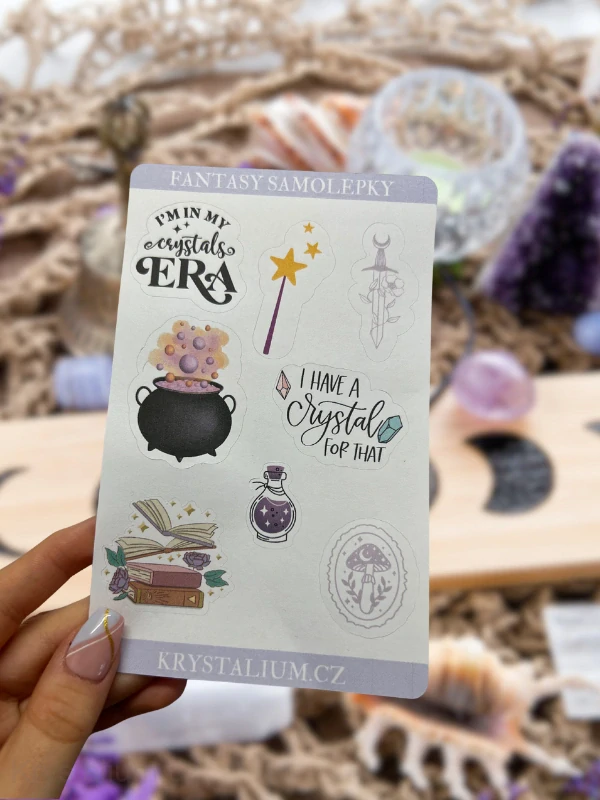 FANTASY Samolepkový arch FIALOVÝ