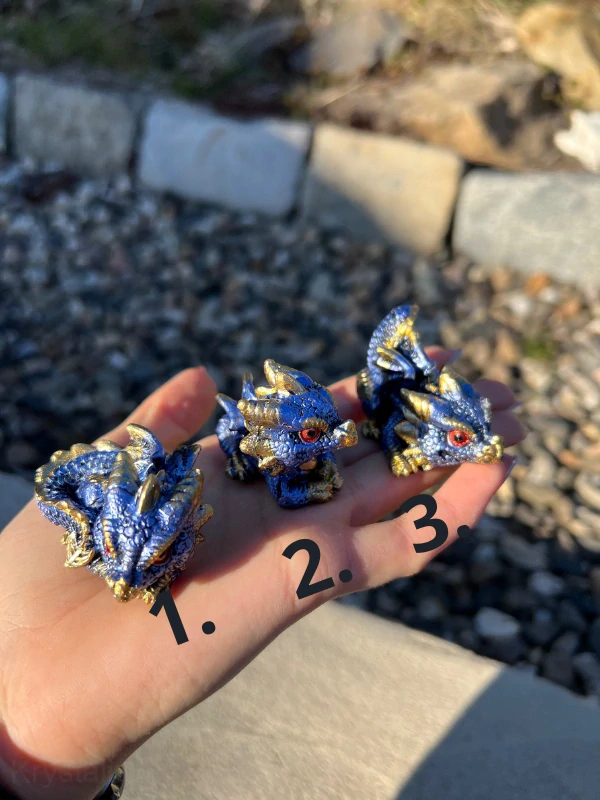 DRAK MINI MODRÝ dekorace konkrétní kus