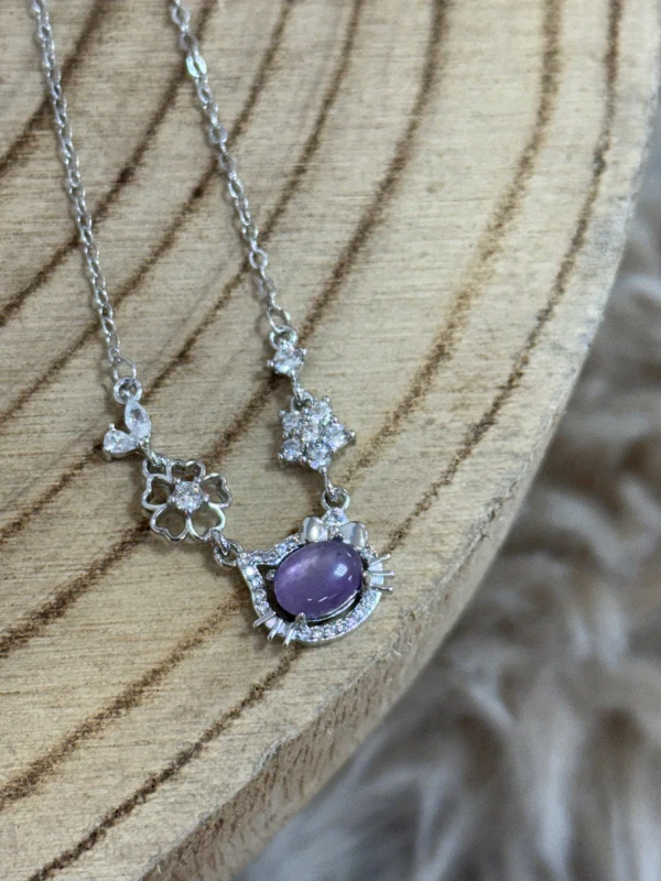 Náhrdelník kočička AMETYST