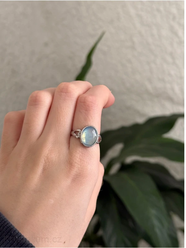 Akvamarýn SIMPLE prstýnek nastavitelná velikost