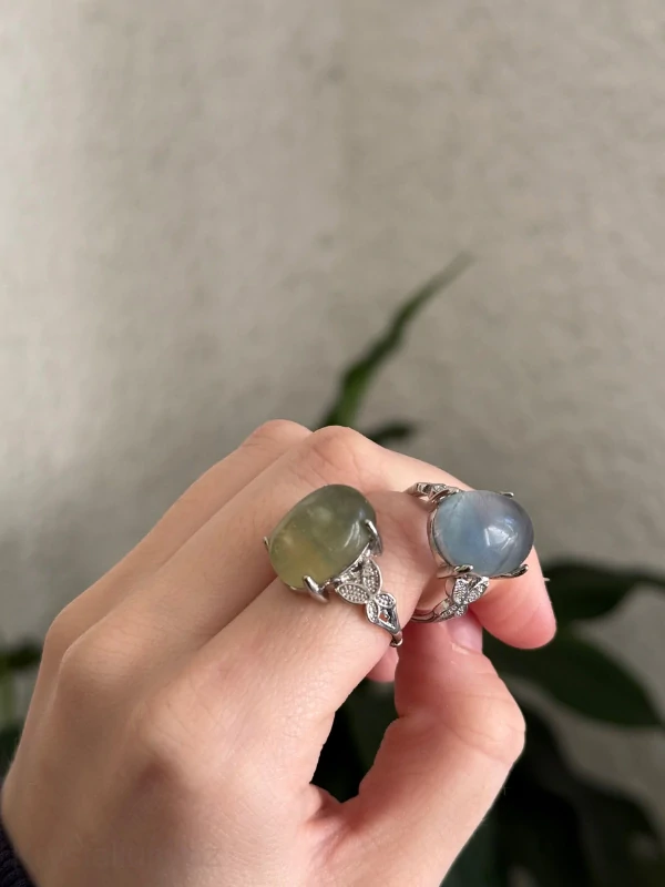 Fluorit maxi prstýnek nastavitelná velikost