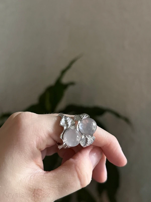 Křišťál LISTY prstýnek nastavitelná velikost