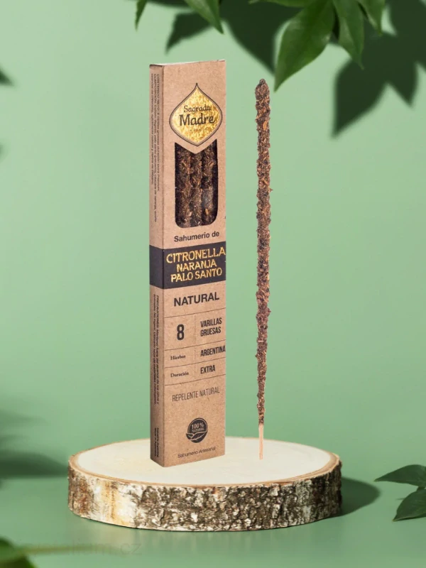 Vonné tyčinky NATURAL PALO SANTO, CITRONELA, POMERANČOVÁ KŮRA