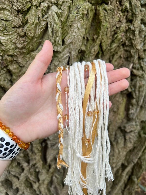 DOPLNĚK do vlasů s korálky CITRINU