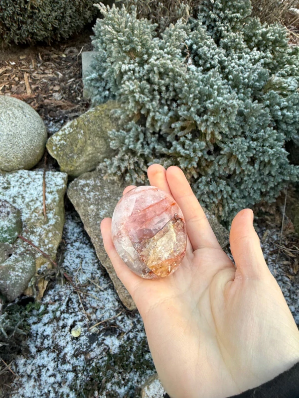 maxi KŘIŠŤÁL s HEMATITEM hmatka konkrétní kus