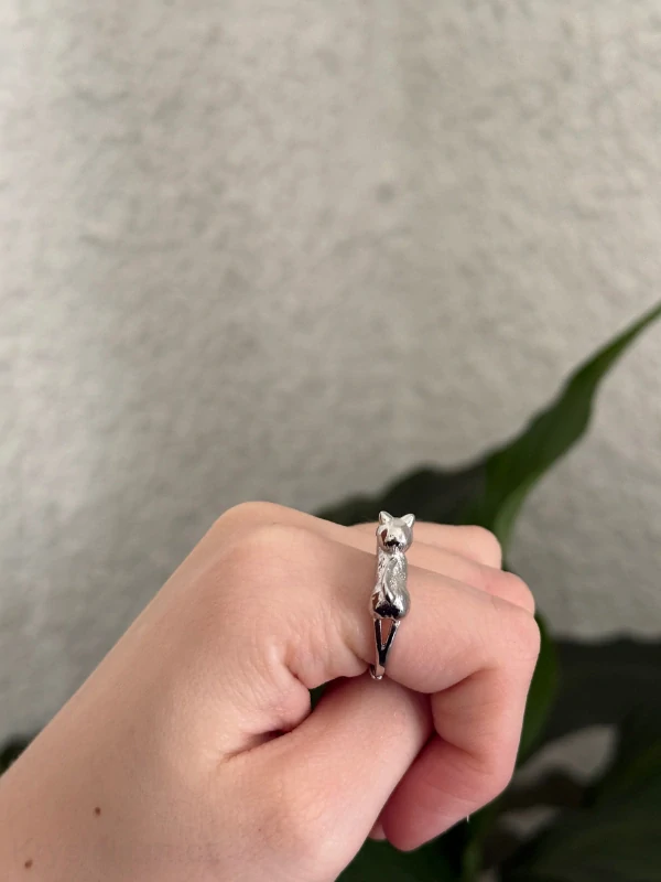 Ametyst kočka MÍČEK prstýnek nastavitelná velikost