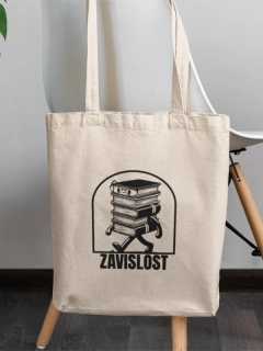 KNIHA ZÁVISLOST plátěná taška NATURAL