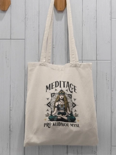 MEDITACE PRO KLIDNOU MYSL plátěná taška NATURAL