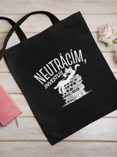 NEUTRÁCÍM INVESTUJI plátěná taška ČERNÁ