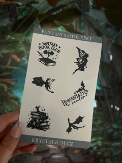 FANTASY Samolepkový arch ŠEDIVÝ
